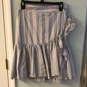 A new day light blue skirt with ruffles